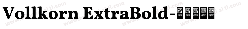 Vollkorn ExtraBold字体转换